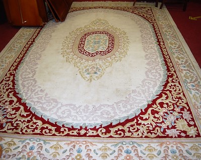 Lot 1152 - A contemporary Chinese cream ground superwash...