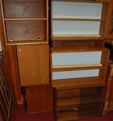 Lot 1163 - Assorted 1970s Tapley modular wall cabinets to...