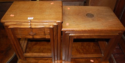 Lot 1178 - A hardwood nest of three occasional tables;...