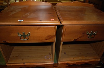 Lot 1187 - A pair of contemporary pine ledgeback single...