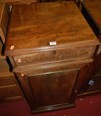 Lot 1193 - A 19th century mahogany pedestal cupboard, the...