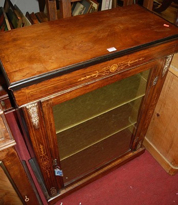 Lot 1194 - A Victorian figured walnut, satinwood inlaid,...