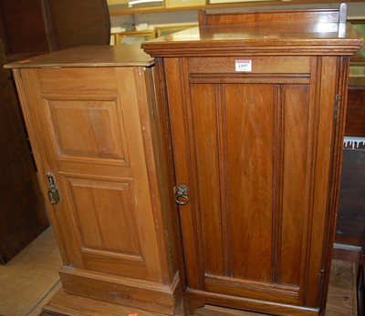 Lot 1197 - An Edwardian walnut ledgeback single door...