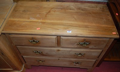 Lot 1198 - An Edwardian satin walnut chest, of two short...