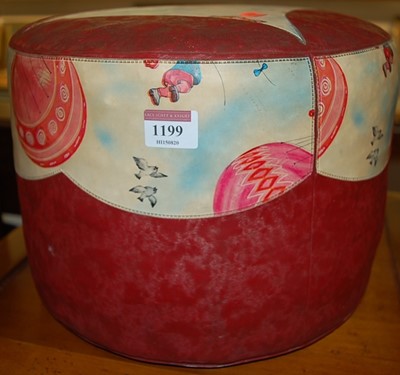 Lot 1199 - A vellum circular footstool by Sherborne...
