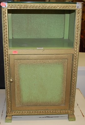 Lot 1210 - A Lloyd Loom style green painted wicker single...