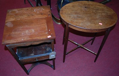 Lot 1213 - A 19th century mahogany square three-tier wash-...
