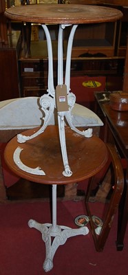 Lot 1227 - Two early 20th century white painted cast iron...
