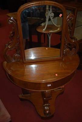 Lot 1228 - A mid-Victorian mahogany demi-lune swing...