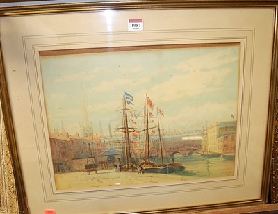 Lot 1057 - Alfred Oliver Townsend (1846-1917) - harbour...
