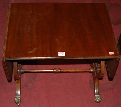 Lot 1230 - A reproduction mahogany low dropflap...