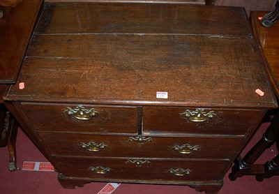 Lot 1232 - A 19th century provincial oak chest of two...