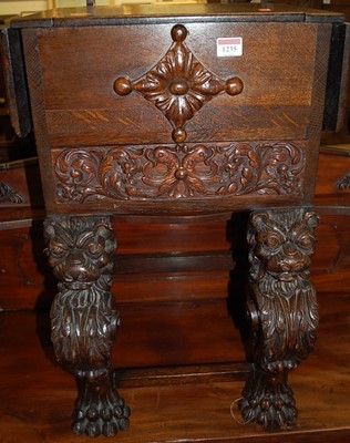Lot 1235 - An early 20th century Continental carved oak...