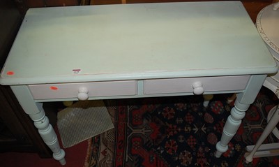 Lot 1239 - A contemporary lime green and white painted...