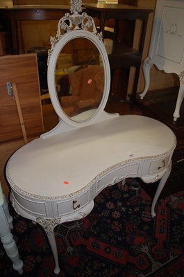 Lot 1242 - A contemporary French white wood mirrorback...
