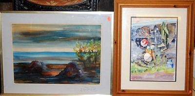 Lot 1071 - Frank Holmes - Dartmoor scenes, pair gouache,...