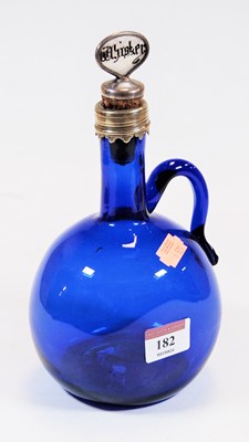 Lot 182 - A late 19th century Bristol blue glass...