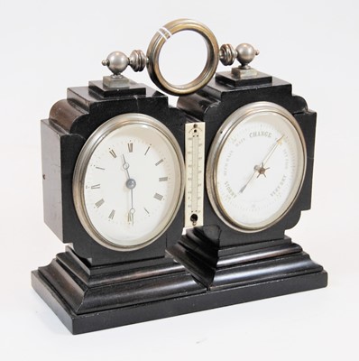 Lot 183 - A late Victorian ebonised combination...