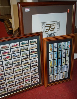 Lot 1080 - Three framed displays of Players Cigarette...