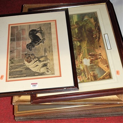 Lot 1083 - Assorted pictures and prints, to include...