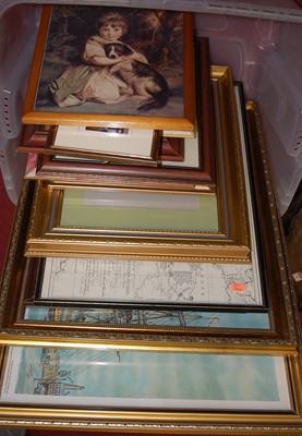 Lot 1085 - A box of assorted principally modern prints...