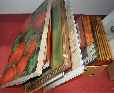Lot 1087 - Assorted pictures and prints to include...