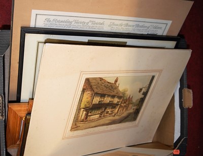 Lot 1089 - A box of pictures and prints to include...