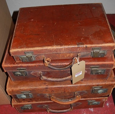 Lot 1093 - Four various small vintage leather suit and...