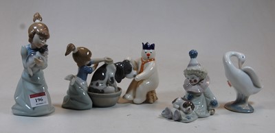 Lot 196 - A collection of three Lladro Spanish figures,...