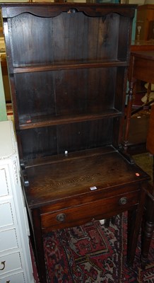 Lot 1248 - A 19th century provincial oak narrow dresser,...
