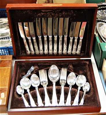 Lot 227 - A modern eight place setting of silver plated...