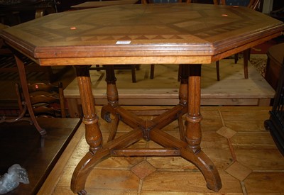 Lot 1259 - A Victorian Aesthetic Movement oak and further...