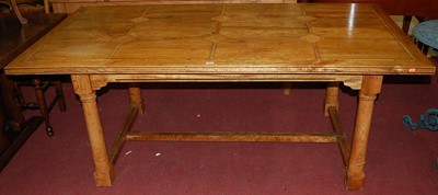 Lot 1260 - A contemporary hardwood and inlaid refectory...