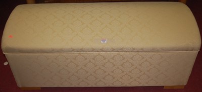Lot 1261 - A contemporary cream floral upholstered domed...