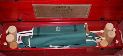 Lot 1267 - A contemporary Jacques boxed croquet set...