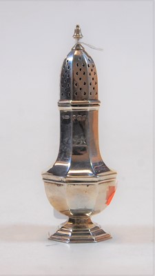 Lot 243 - An Edwardian silver lighthouse sugar sifter,...