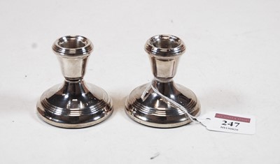 Lot 247 - A pair of mid-20th century silver dwarf table...