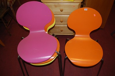 Lot 1289 - A set of four contemporary bright colour...