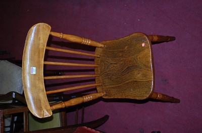 Lot 1297 - A set of five early 20th century elm and beech...