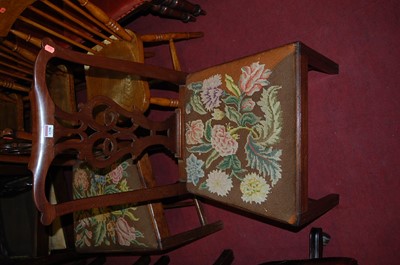 Lot 1298 - A pair of 19th century mahogany Chippendale...