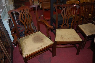 Lot 1300 - A set of eight early 20th century mahogany...