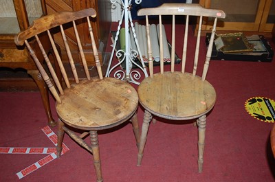 Lot 1313 - A set of four early 20th century elm and beech...