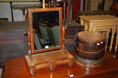 Lot 1325 - A Victorian mahogany swing toilet mirror,...
