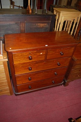 Lot 1326 - A mid-Victorian mahogany round cornered chest...