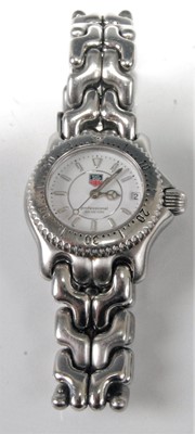 Lot 340 - A lady's Tag Heuer steel quartz wristwatch,...