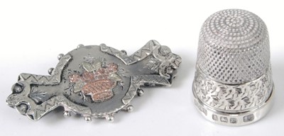 Lot 344 - A late Victorian silver brooch, the yellow...