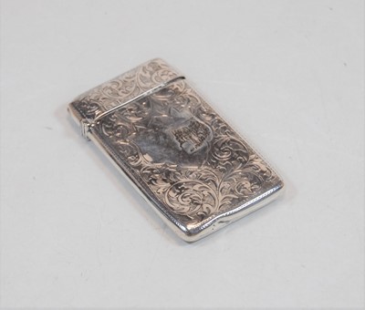 Lot 405 - An Edwardian silver and engraved calling card...
