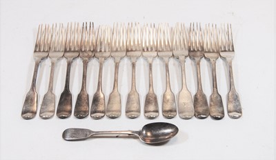 Lot 421 - A collection of 19th century silver dessert...
