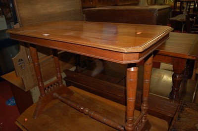 Lot 1345 - A late Victorian walnut hall table, having...