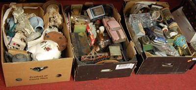 Lot 491 - Three boxes of sundries, to include mixed...